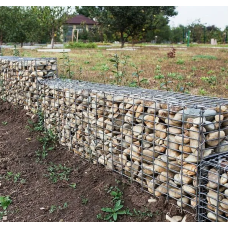 Габион цоколь с клипсами оцинкованный (Ц) для забора 2х0,4х0,4х5х50х50 мм ГОСТ Р 58120-2018